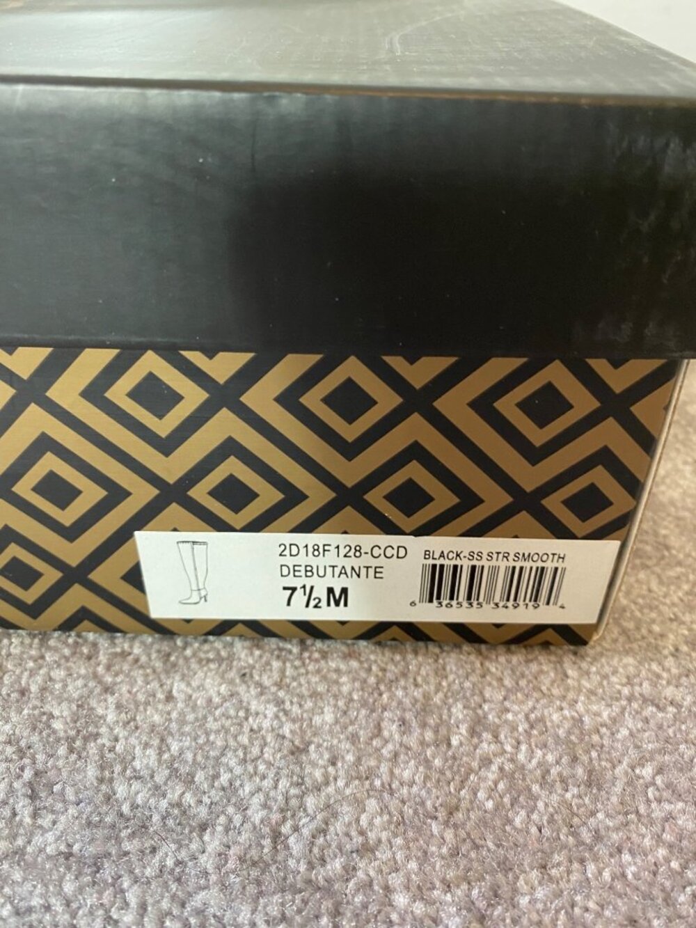 Charles David Debutante Black Over-The-Knee Stiletto Boots Size 7.5M Side Zip - Picture 4 of 9